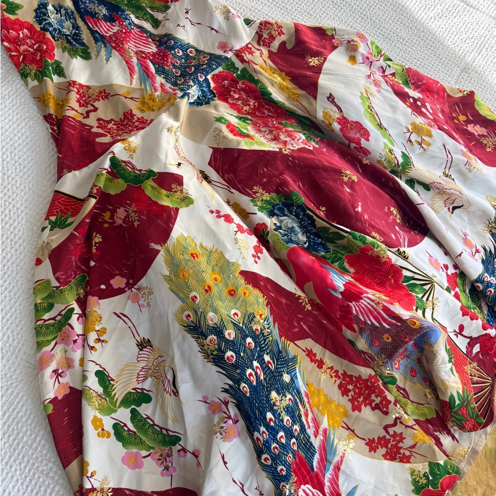 NWT vintage Sue Wong Multicolor Floral Satin dress - Picture 3 of 4